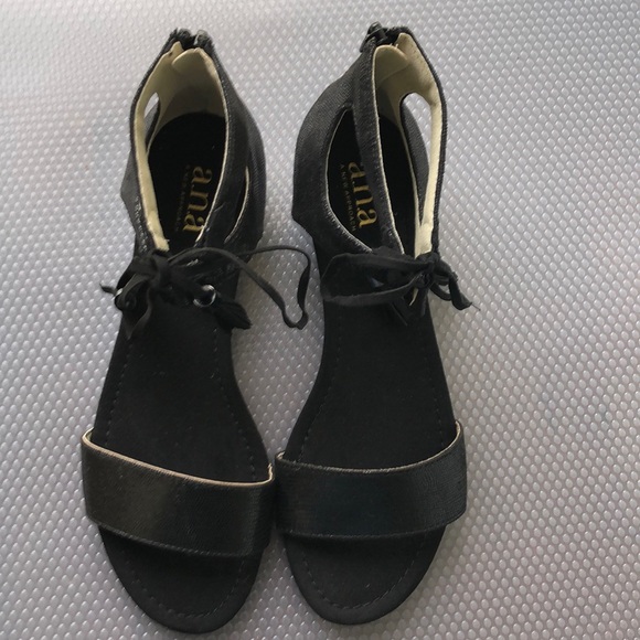 A.N.A black womens casual sandals size 7 1/2 - Picture 3 of 4